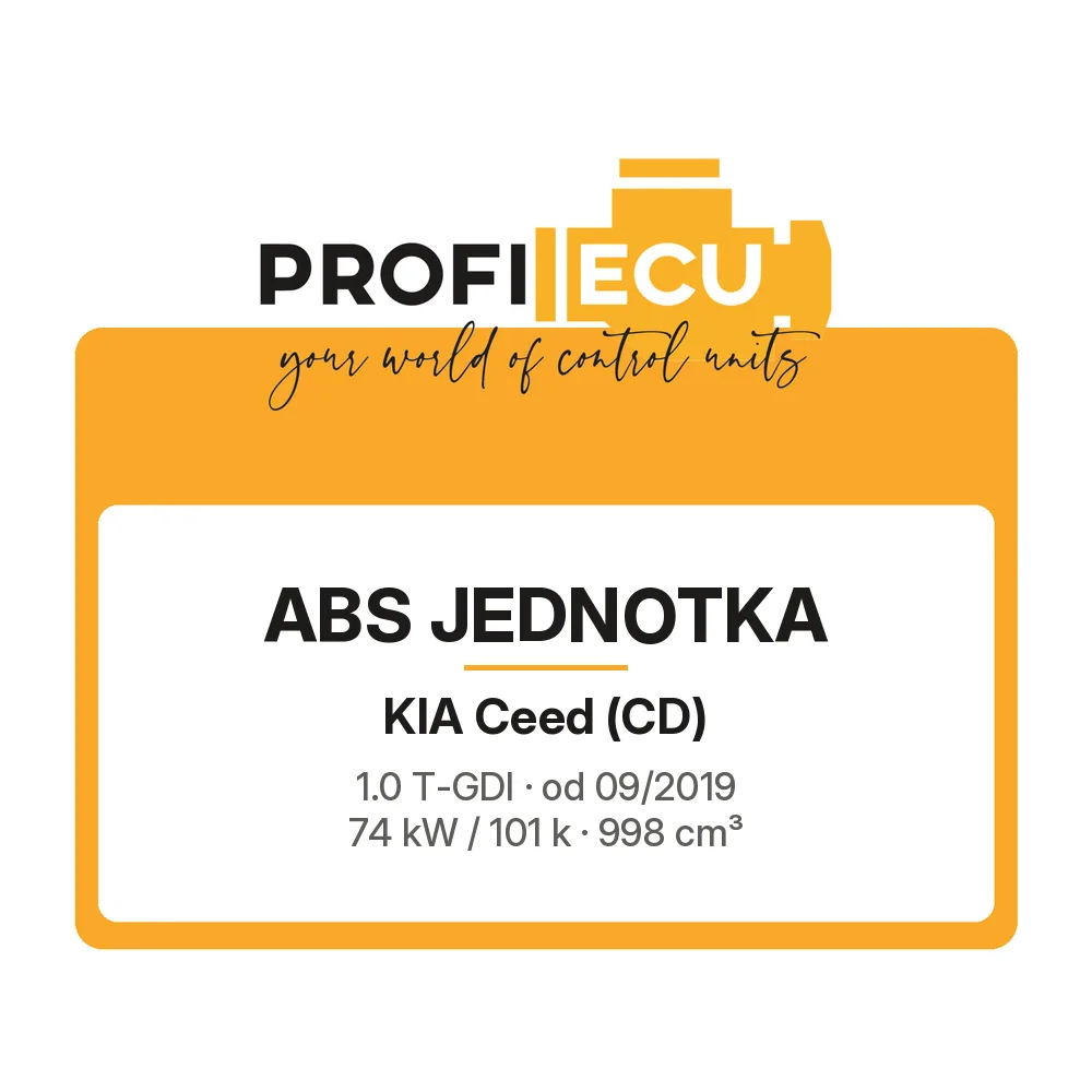 Etiketa ProfiECU: ABS jednotka pro Kia Ceed 1.0 T-GDI 74 kW