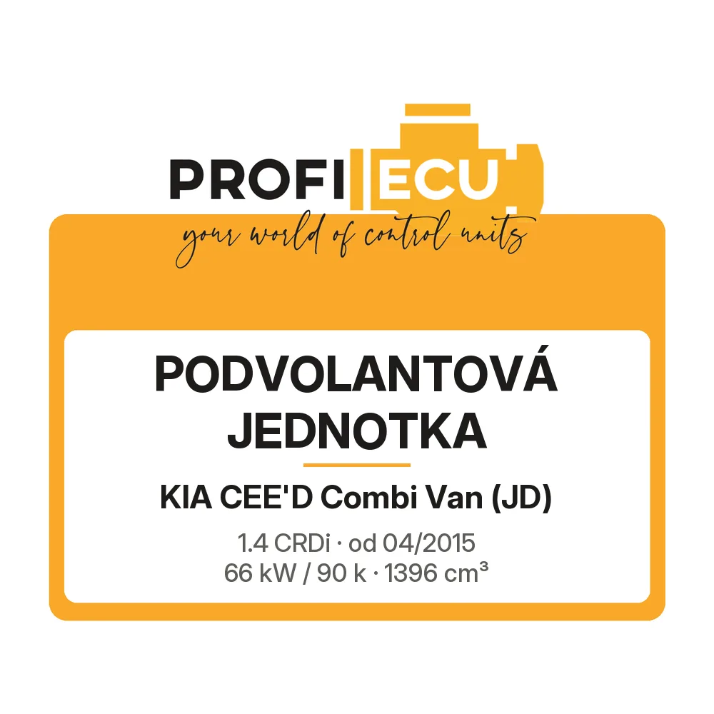 Etiketa ProfiECU: Podvolantová jednotka pro Kia CEE'D Combi Van 1.4 CRDi 66 kW