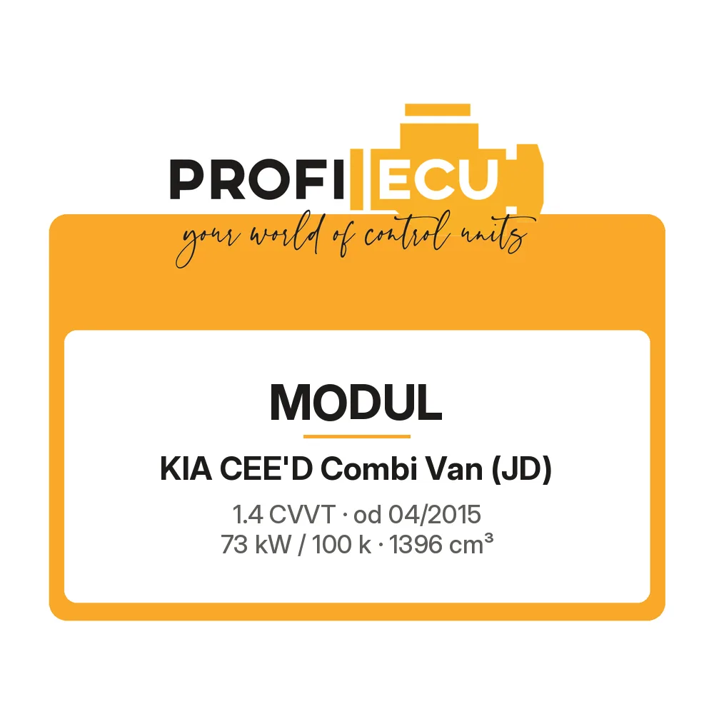 Etiketa ProfiECU: Modul pro Kia CEE'D Combi Van 1.4 CVVT 73 kW