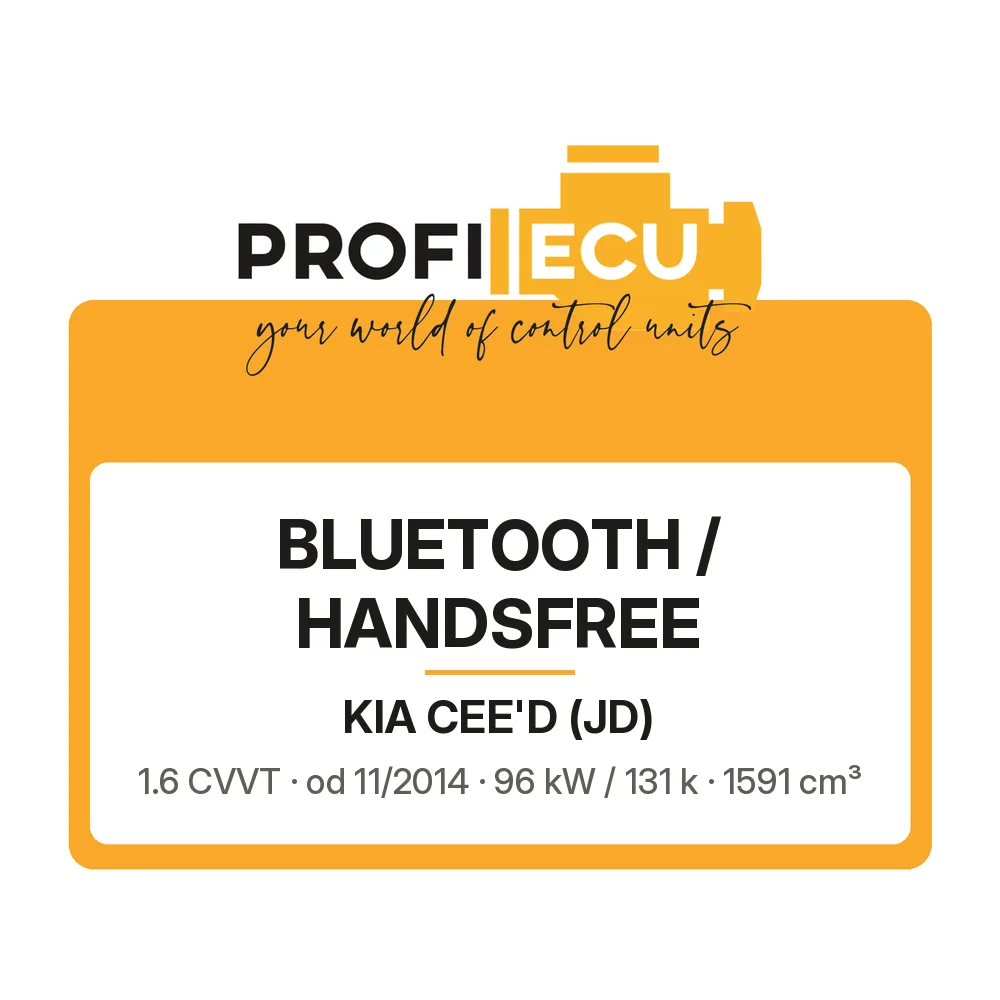 Etiketa ProfiECU: Bluetooth / Handsfree pro Kia CEE'D 1.6 CVVT 96 kW