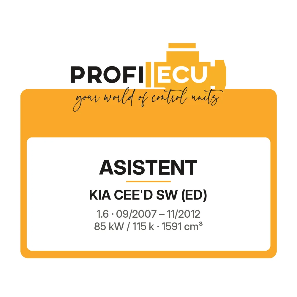 Etiketa ProfiECU: ASISTENT pro Kia CEE'D SW 1.6 85 kW