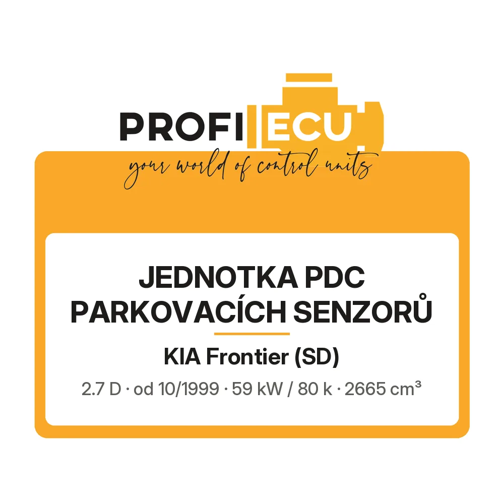 Etiketa ProfiECU: jednotka PDC parkovacích senzorů pro Kia Frontier 2.7 D 59 kW