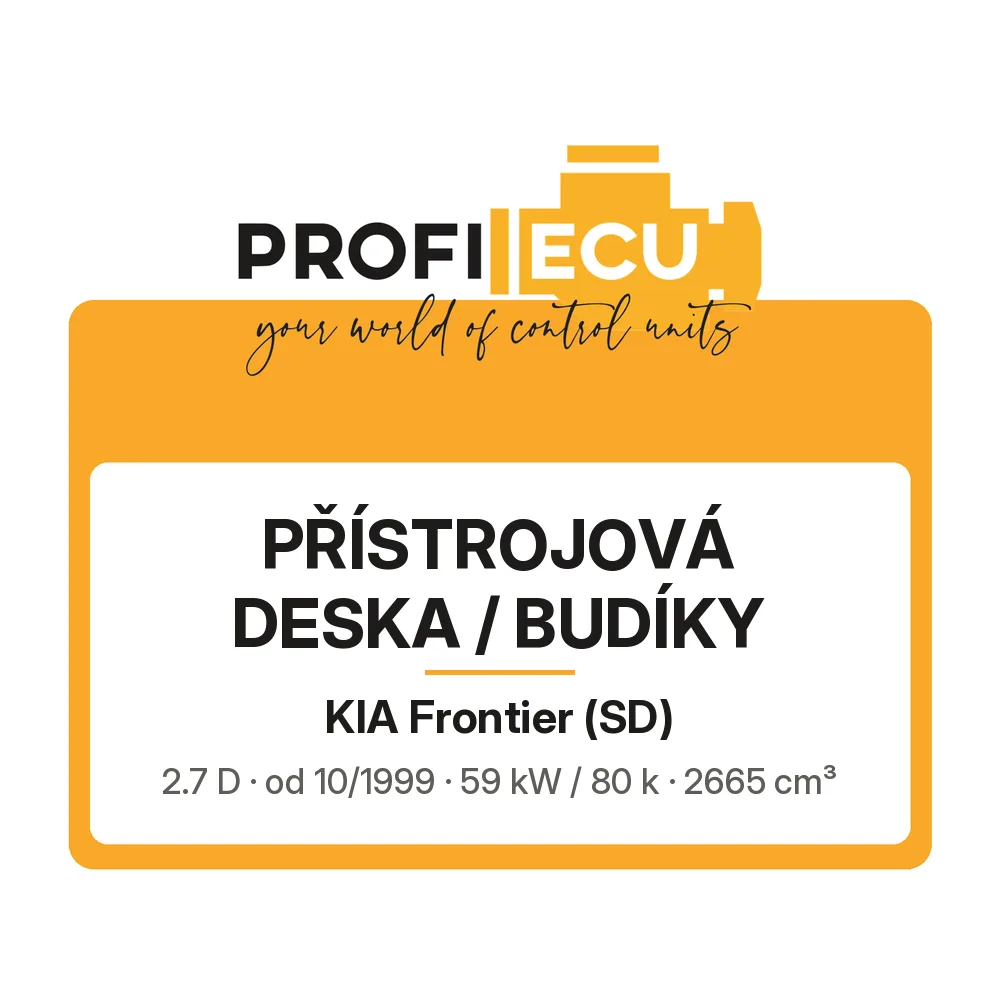 Etiketa ProfiECU: Přístrojová deska / Budíky pro Kia Frontier 2.7 D 59 kW