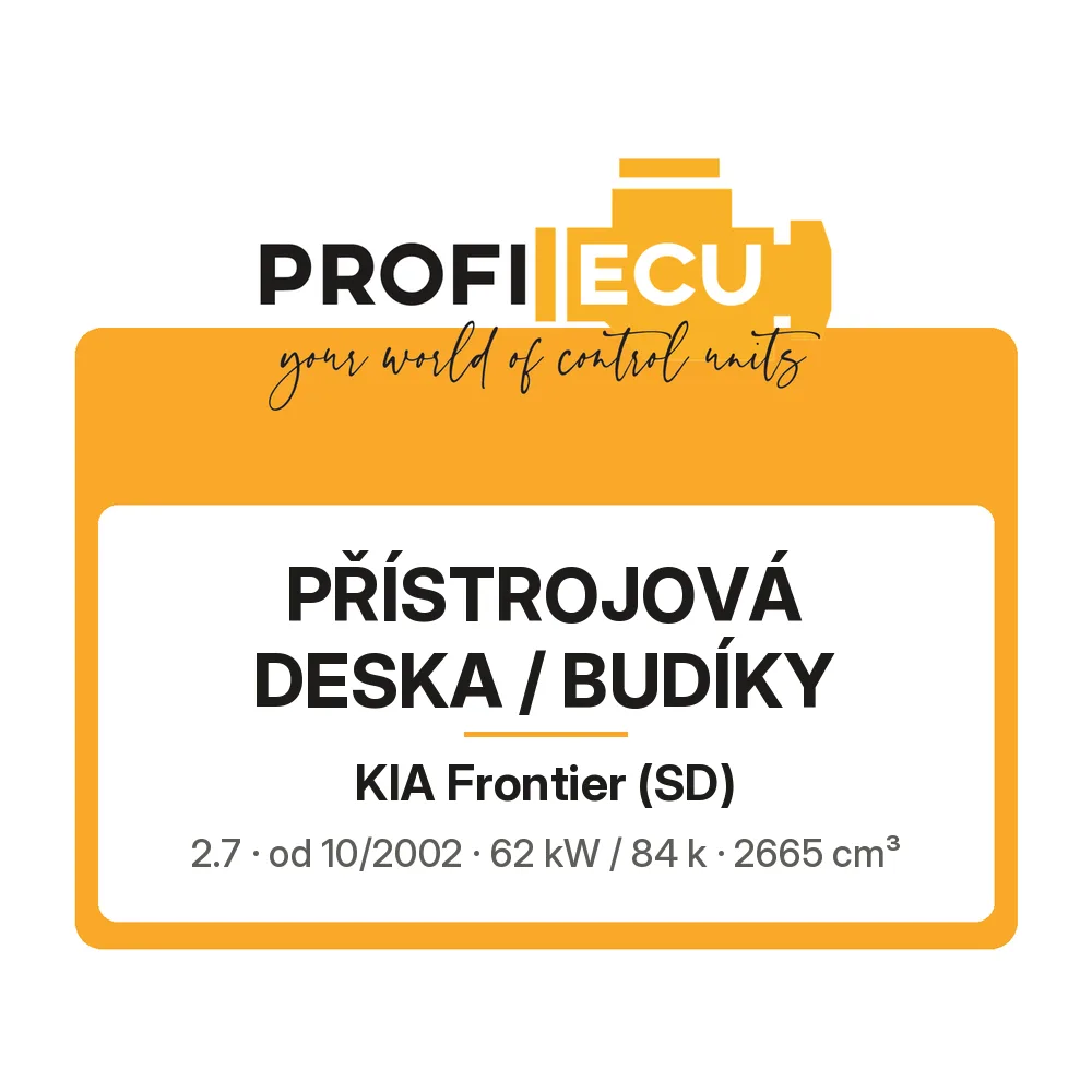 Etiketa ProfiECU: Přístrojová deska / Budíky pro Kia Frontier 2.7 62 kW
