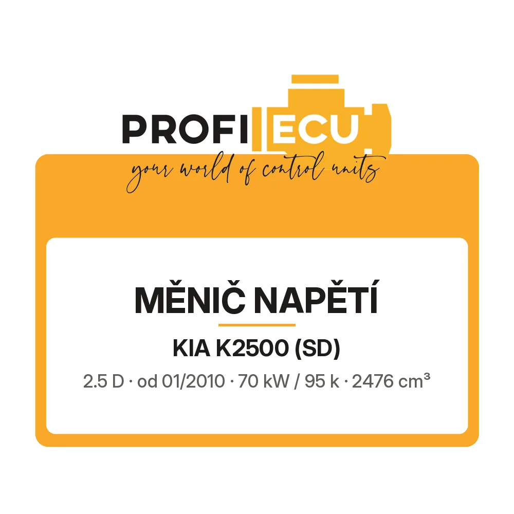 Etiketa ProfiECU: Měnič napětí pro Kia K2500 2.5 D 70 kW