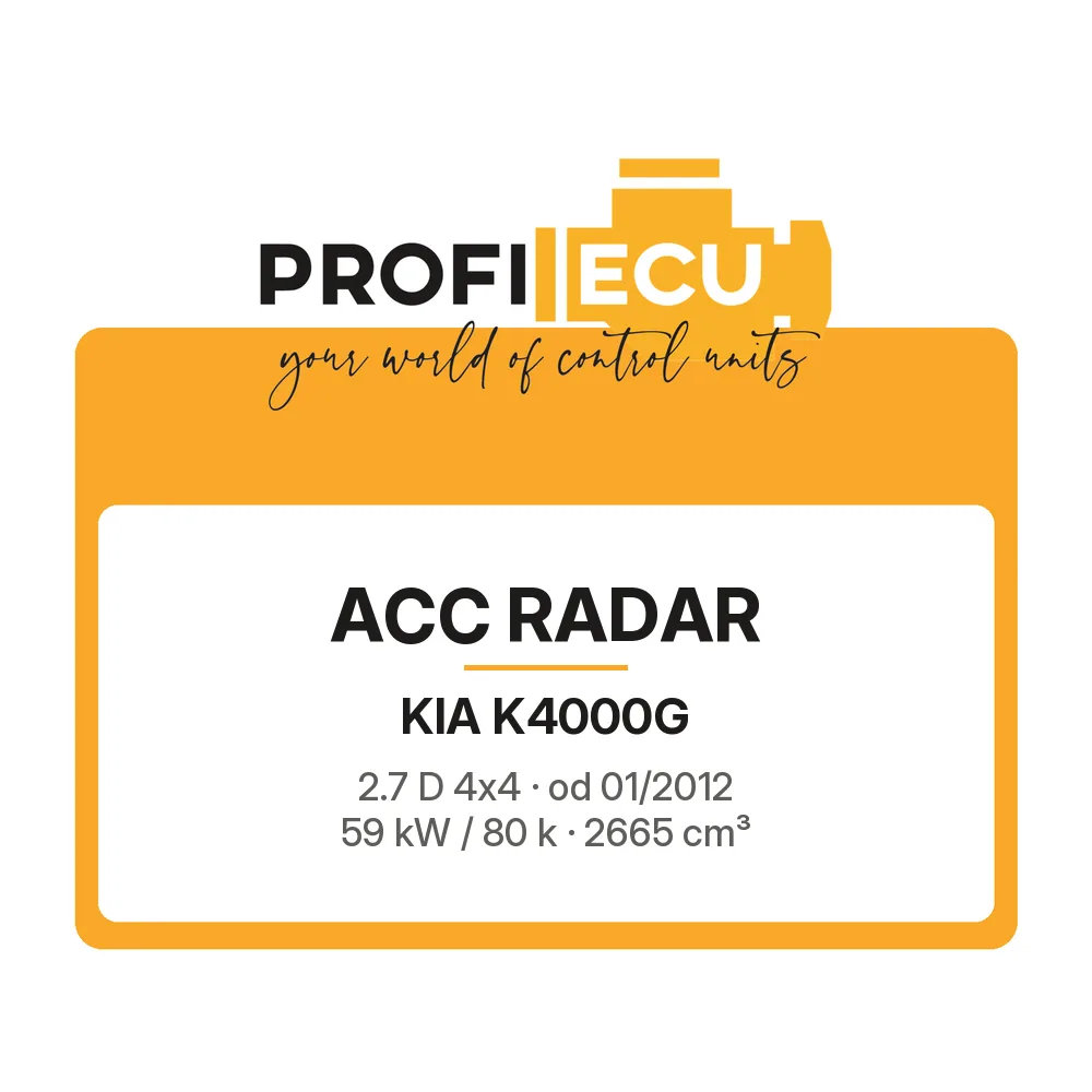 Etiketa ProfiECU: ACC Radar pro Kia K4000G 2.7 D 4x4 59 kW
