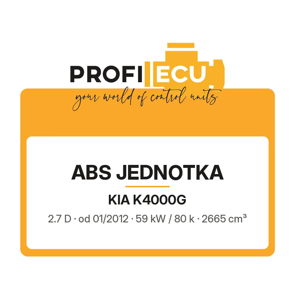 Etiketa ProfiECU: ABS jednotka pro Kia K4000G 2.7 D 59 kW
