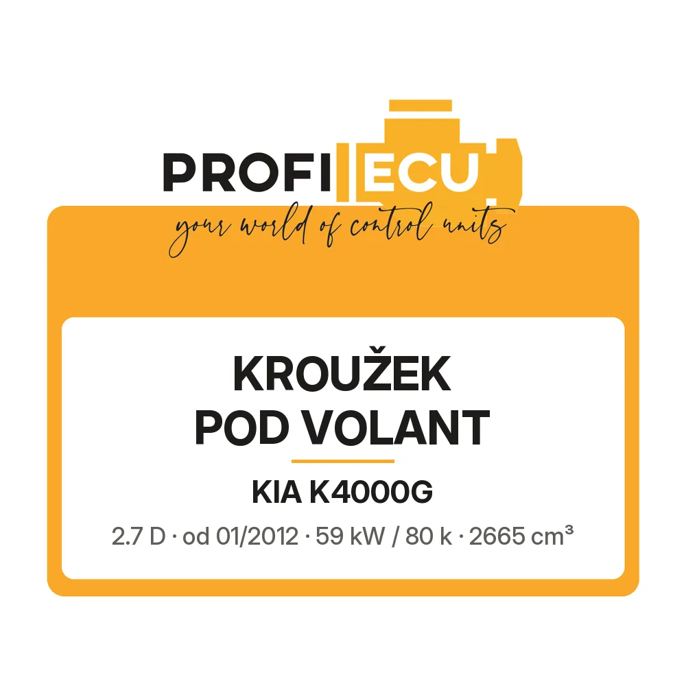 Etiketa ProfiECU: Kroužek pod volant pro Kia K4000G 2.7 D 59 kW