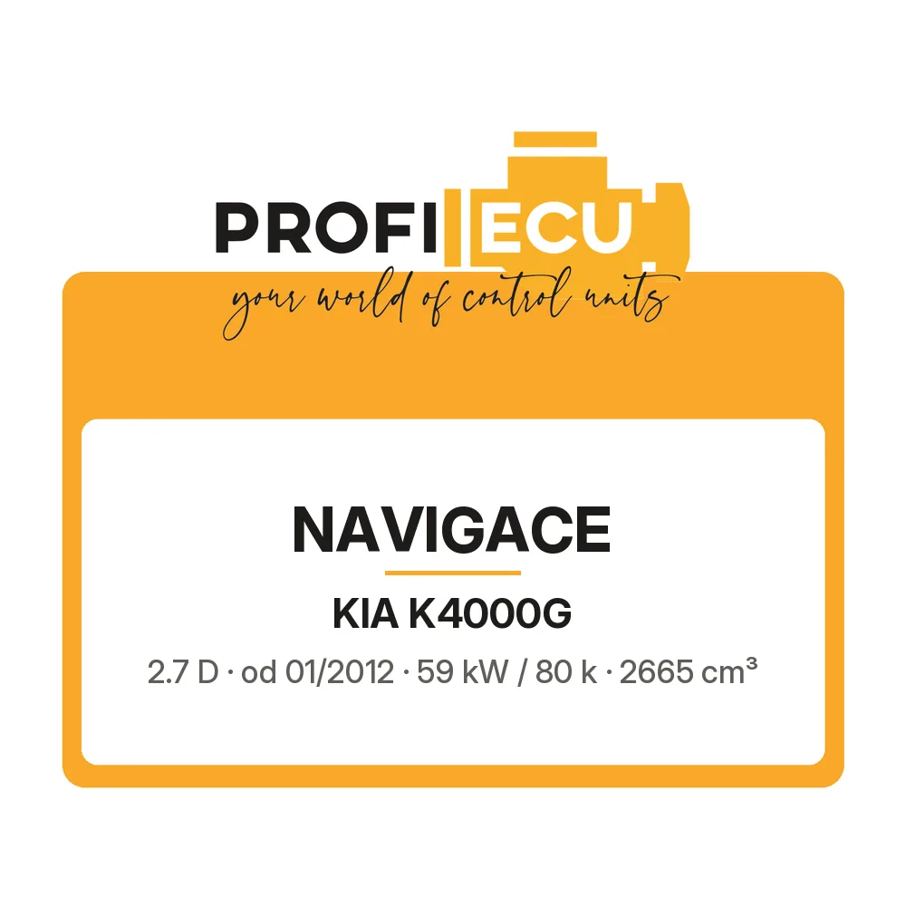 Etiketa ProfiECU: Navigace pro Kia K4000G 2.7 D 59 kW