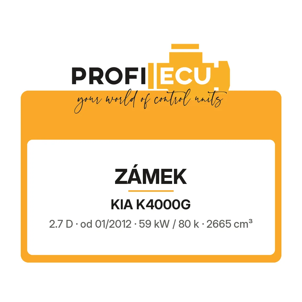 Etiketa ProfiECU: Zámek pro Kia K4000G 2.7 D 59 kW