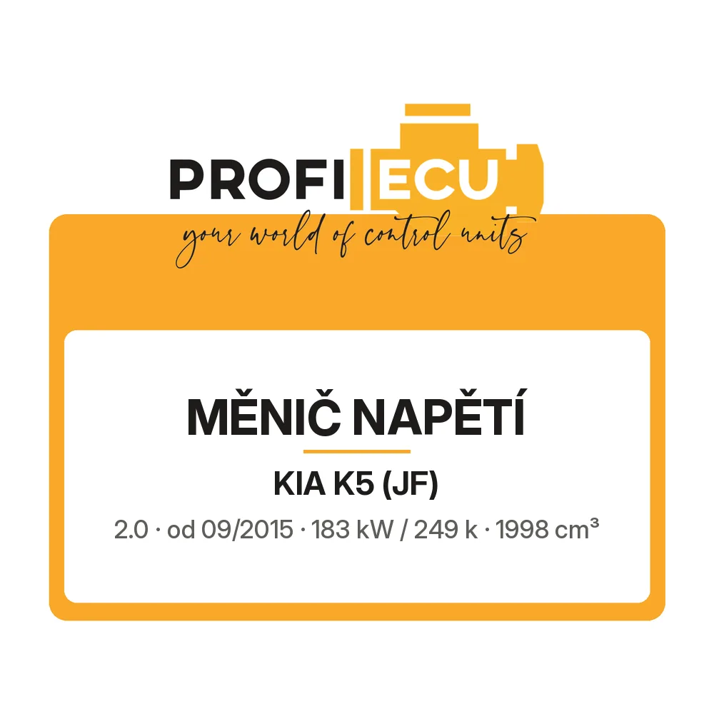 Etiketa ProfiECU: Měnič napětí pro Kia K5 2.0 183 kW