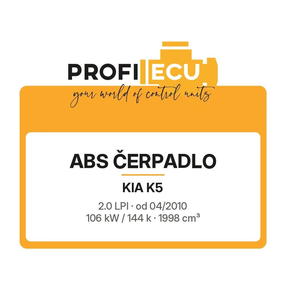Etiketa ProfiECU: ABS čerpadlo pro Kia K5 2.0 LPI 106 kW