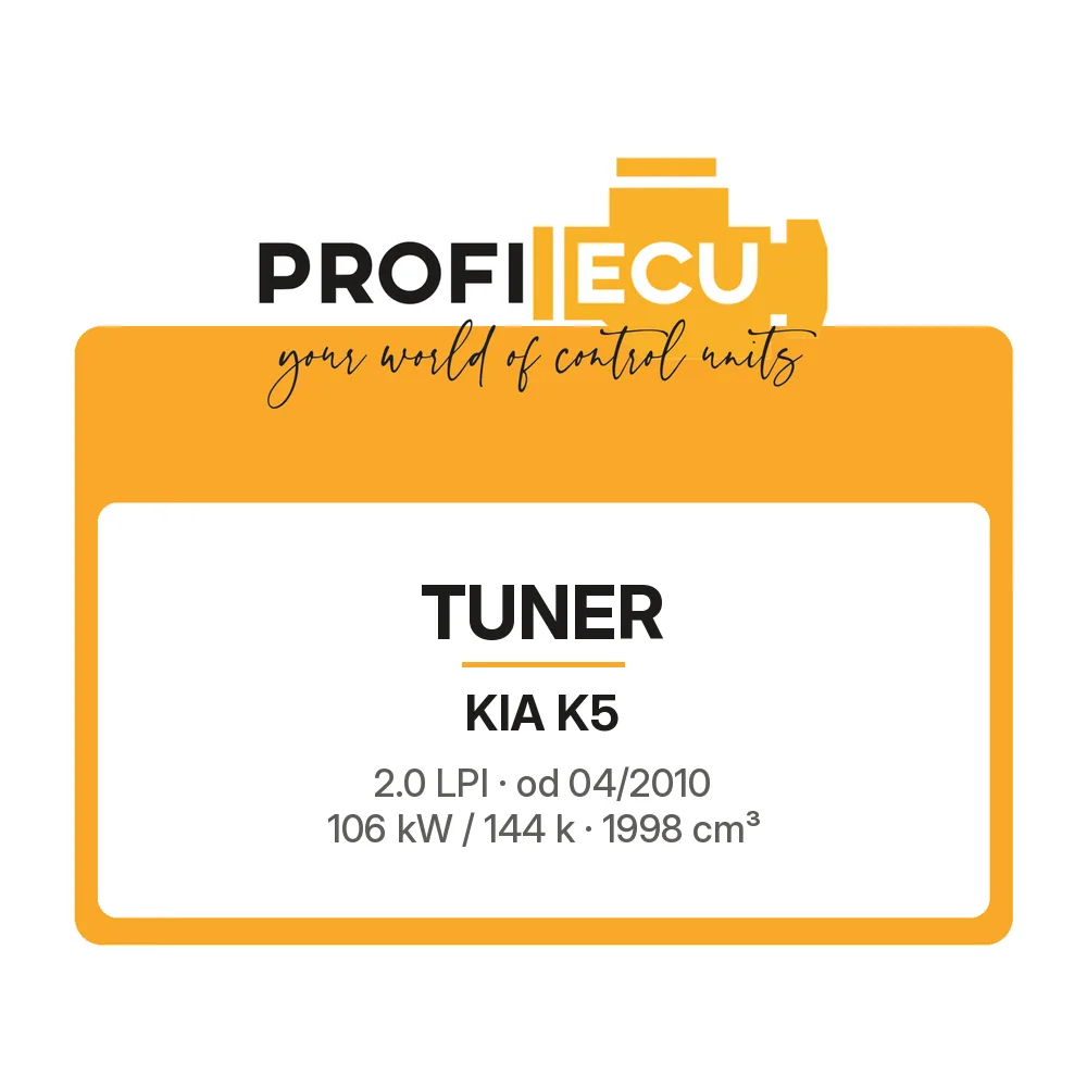 Etiketa ProfiECU: Tuner pro Kia K5 2.0 LPI 106 kW