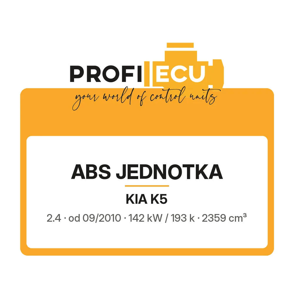 Etiketa ProfiECU: ABS jednotka pro Kia K5 2.4 142 kW