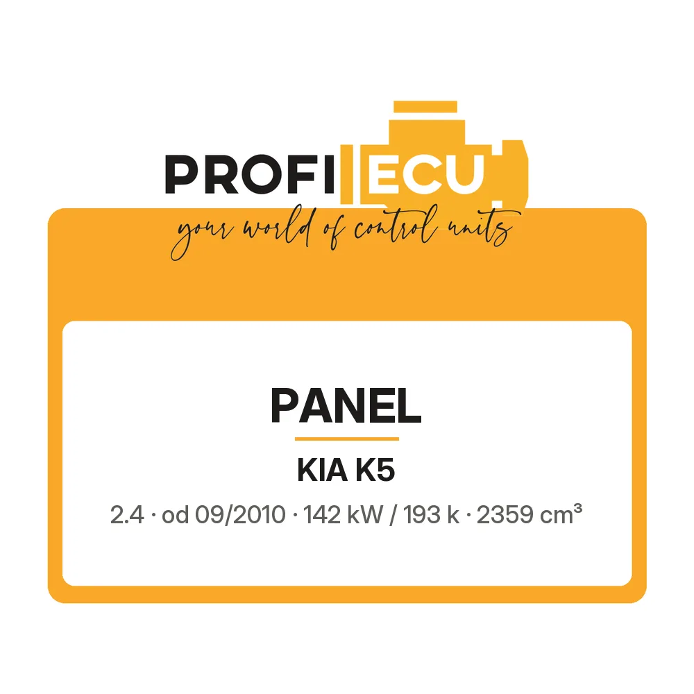 Etiketa ProfiECU: Panel pro Kia K5 2.4 142 kW
