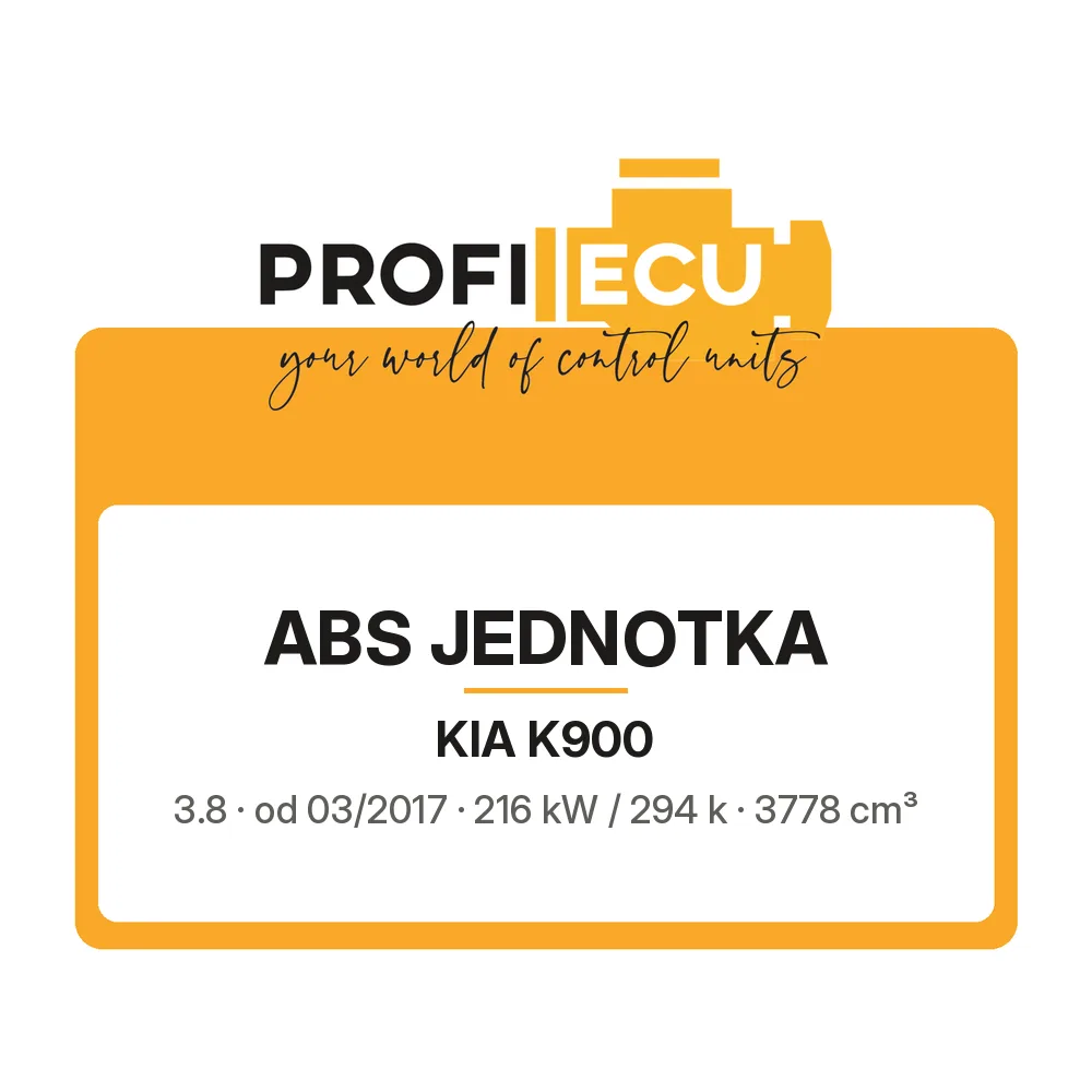 Etiketa ProfiECU: ABS jednotka pro Kia K900 3.8 216 kW