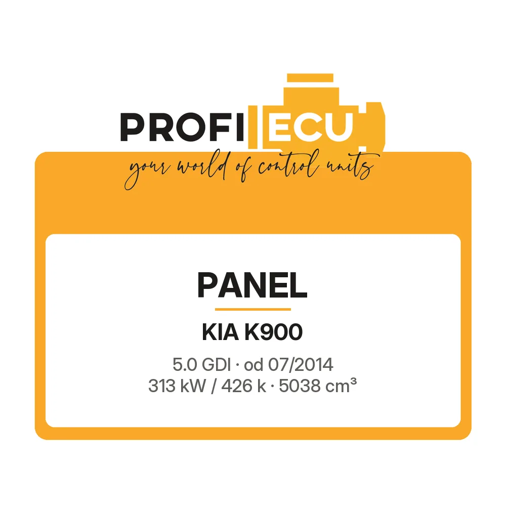 Etiketa ProfiECU: Panel pro Kia K900 5.0 GDI 313 kW