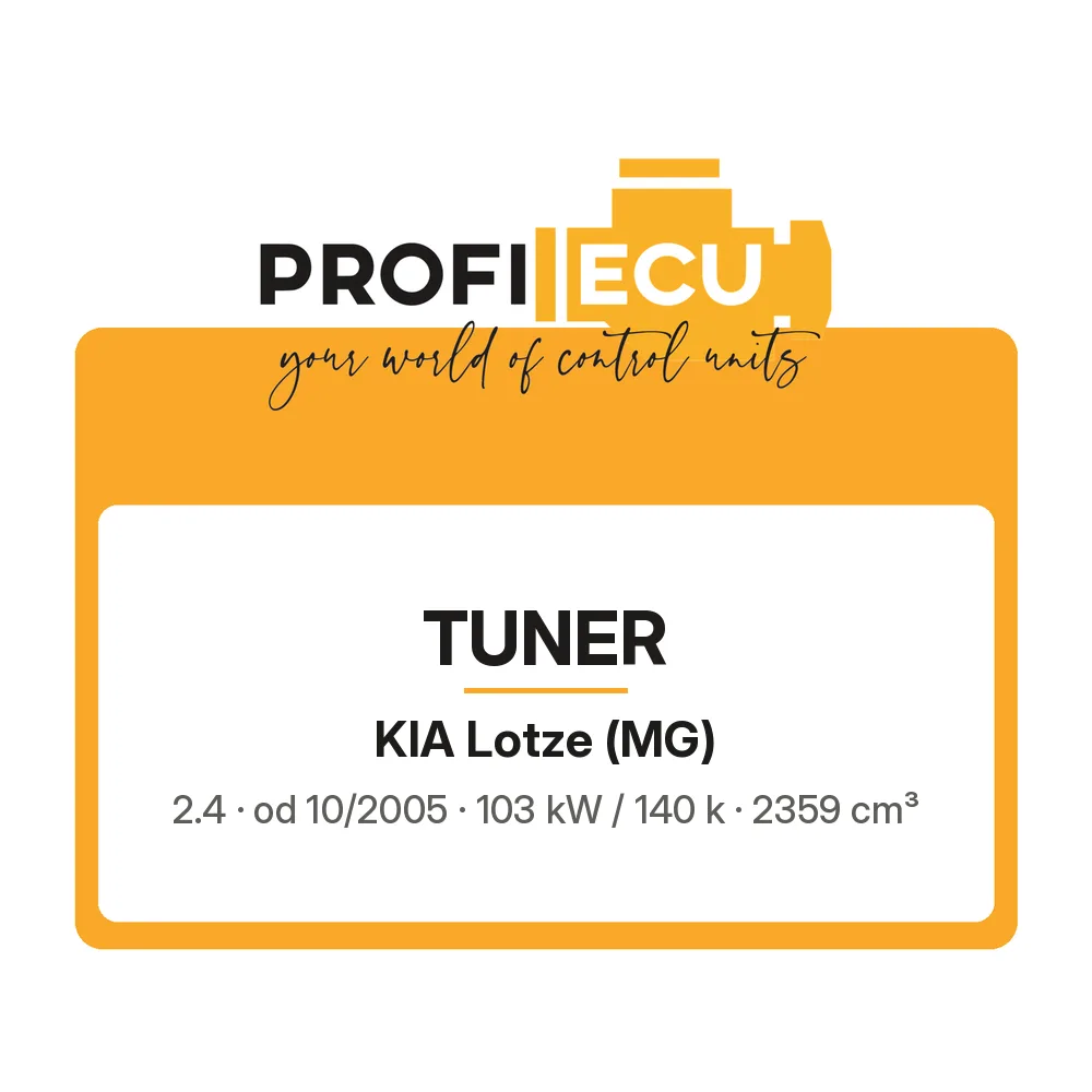 Etiketa ProfiECU: Tuner pro Kia Lotze 2.4 103 kW