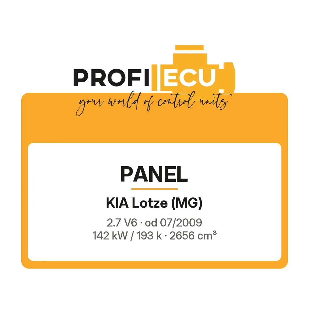 Etiketa ProfiECU: Panel pro Kia Lotze 2.7 V6 142 kW