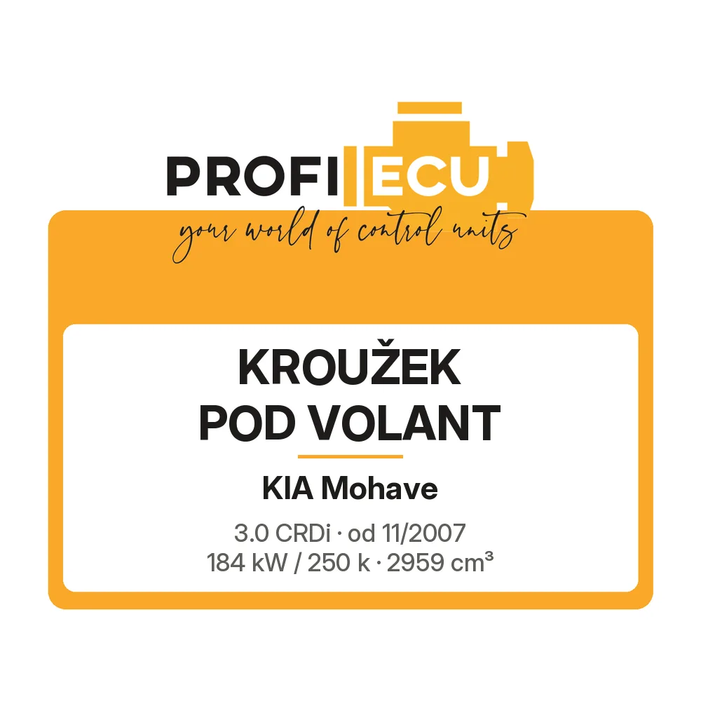 Etiketa ProfiECU: Kroužek pod volant pro Kia Mohave 3.0 CRDi 184 kW
