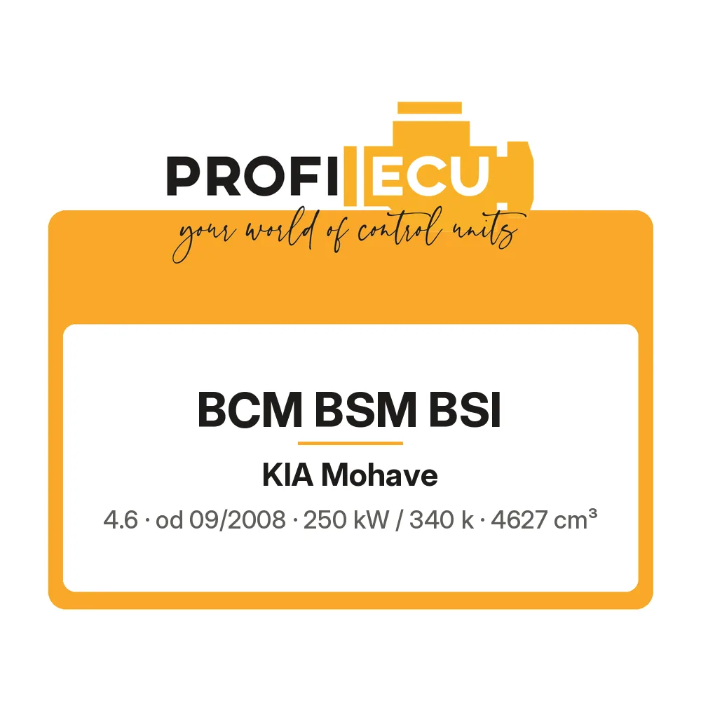 Etiketa ProfiECU: BCM BSM BSI pro Kia Mohave 4.6 250 kW