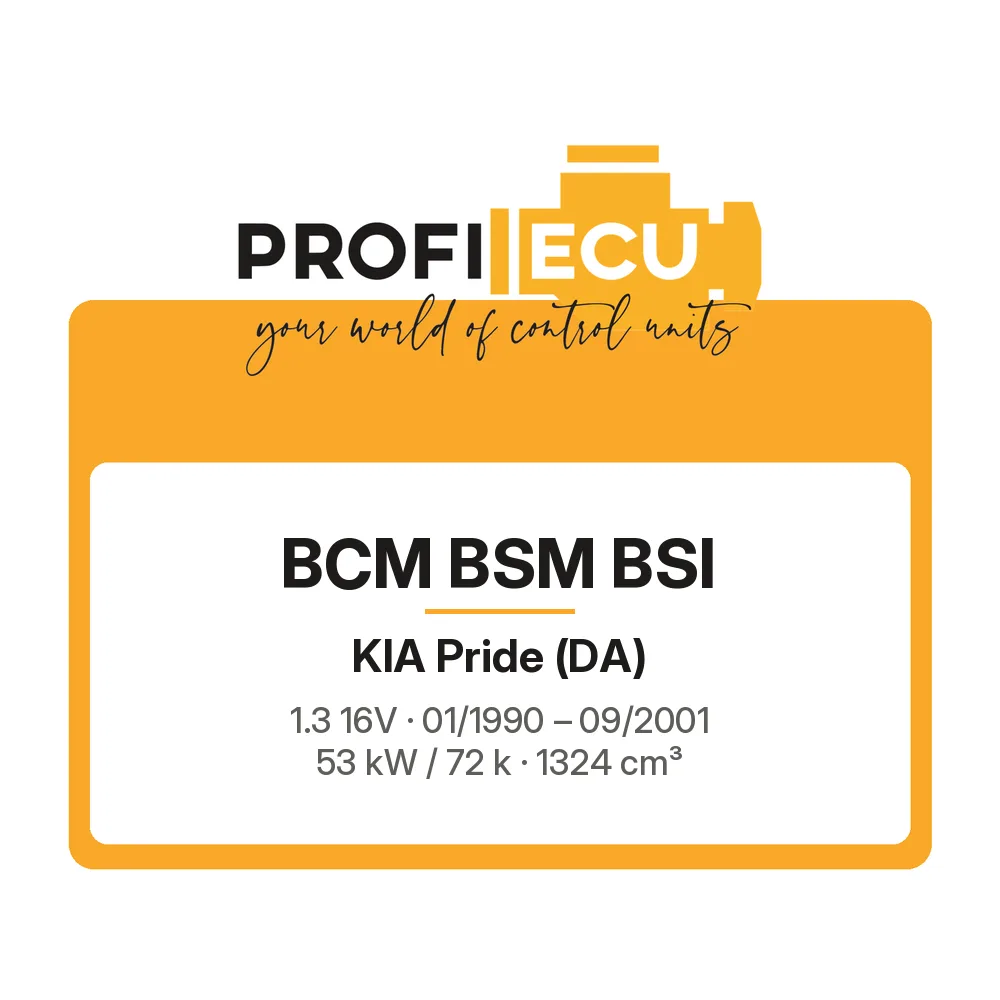 Etiketa ProfiECU: BCM BSM BSI pro Kia Pride 1.3 16V 53 kW