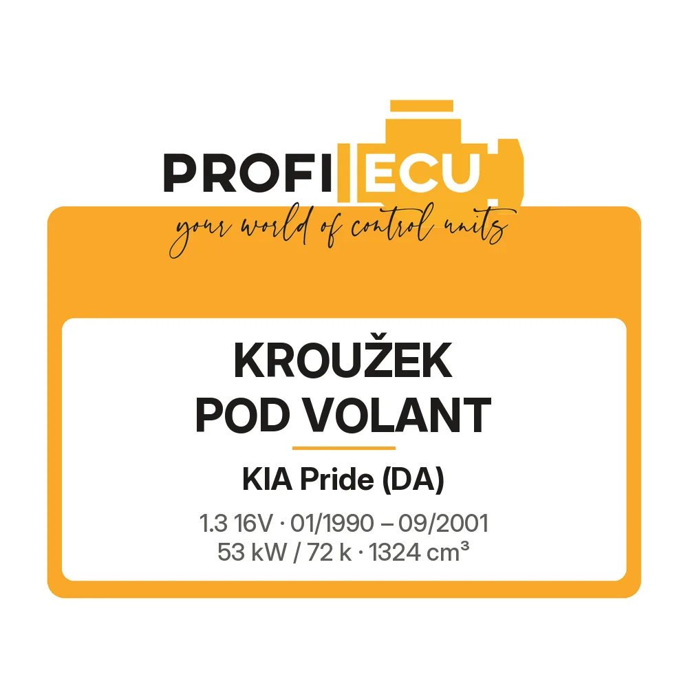 Etiketa ProfiECU: Kroužek pod volant pro Kia Pride 1.3 16V 53 kW