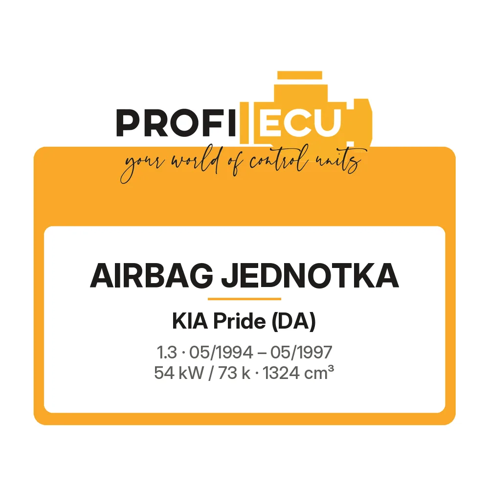 Etiketa ProfiECU: Airbag jednotka pro Kia Pride 1.3 54 kW
