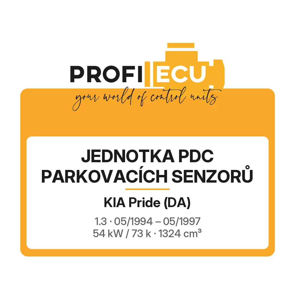 Etiketa ProfiECU: jednotka PDC parkovacích senzorů pro Kia Pride 1.3 54 kW