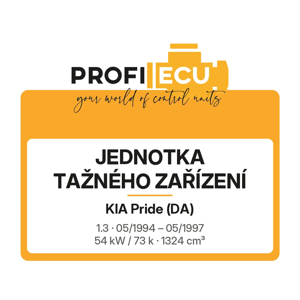 Etiketa ProfiECU: jednotka tažného zařízení pro Kia Pride 1.3 54 kW
