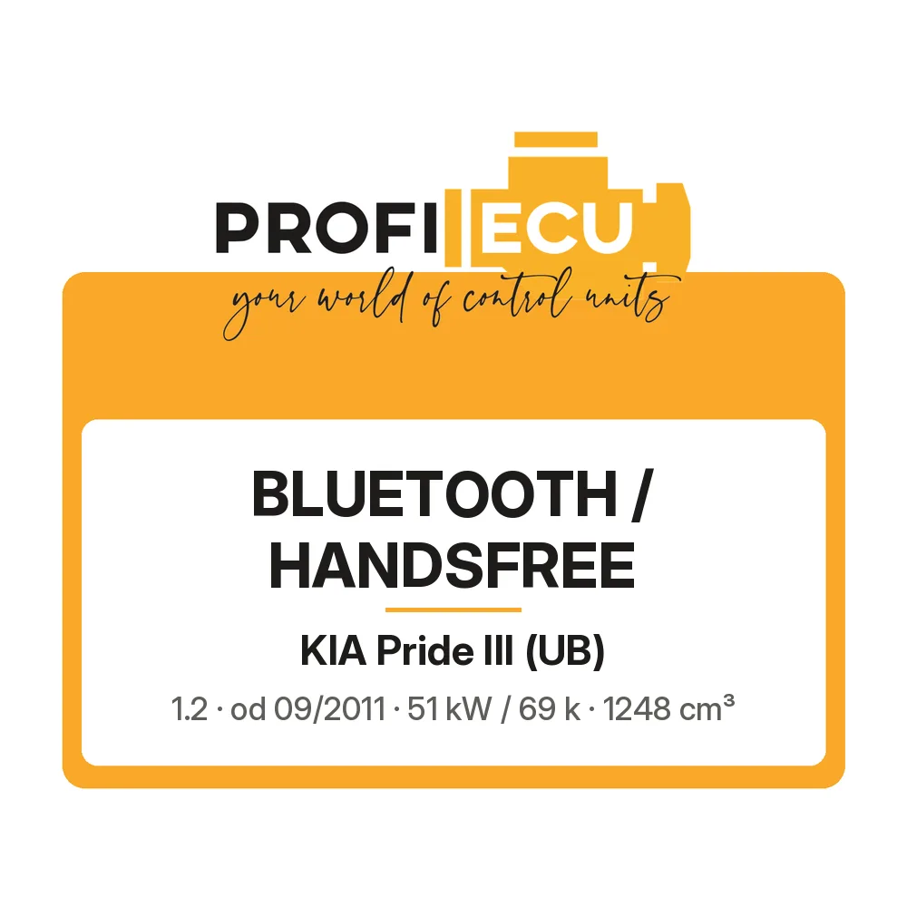 Etiketa ProfiECU: Bluetooth / Handsfree pro Kia Pride III 1.2 51 kW