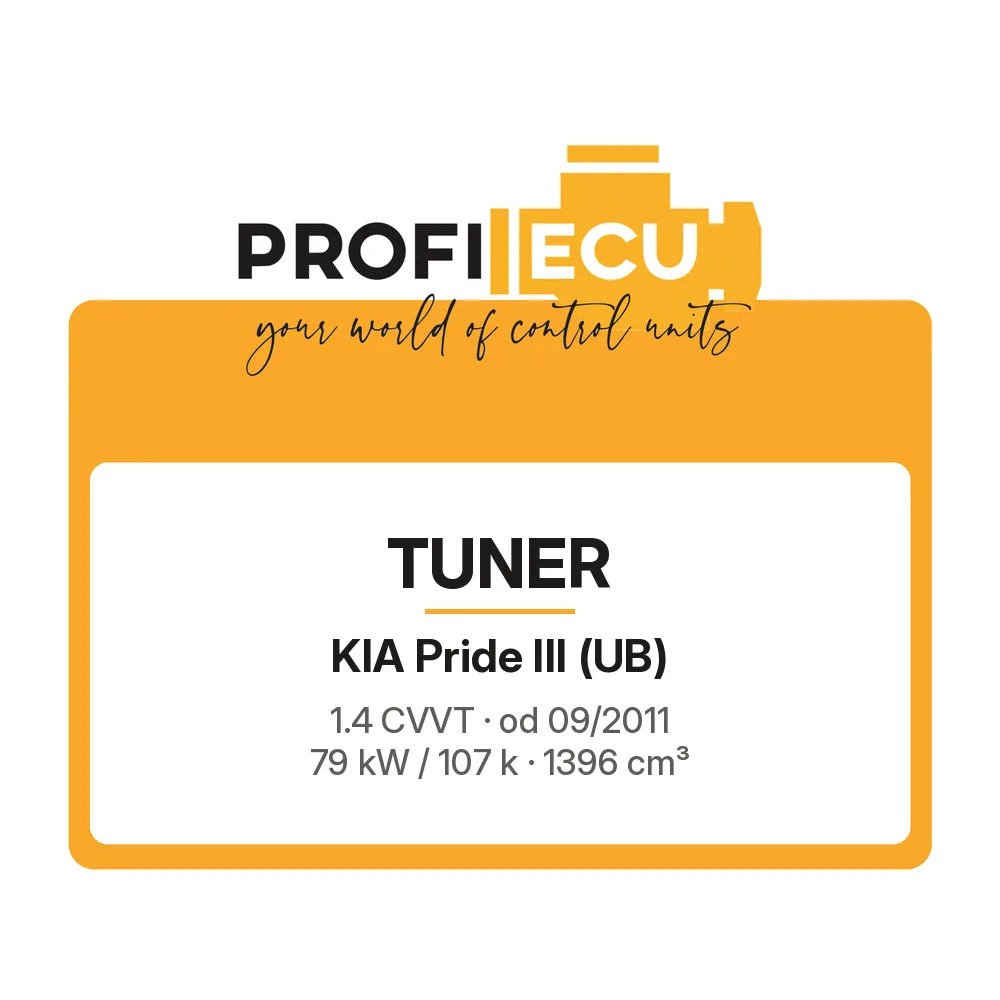 Etiketa ProfiECU: Tuner pro Kia Pride III 1.4 CVVT 79 kW