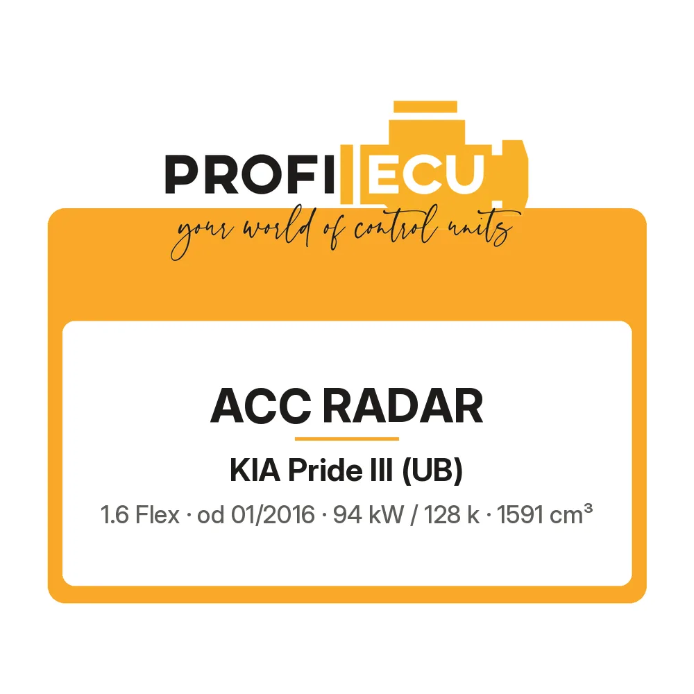 Etiketa ProfiECU: ACC Radar pro Kia Pride III 1.6 Flex 94 kW