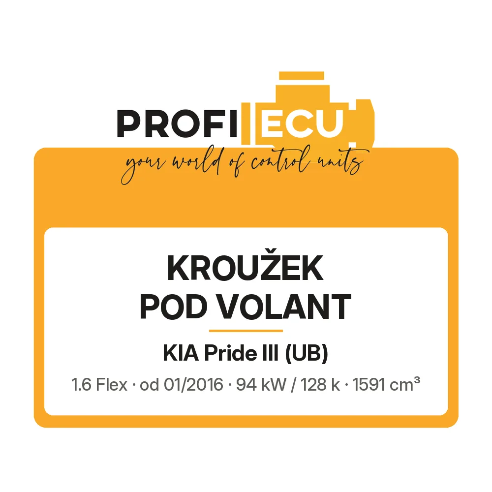 Etiketa ProfiECU: Kroužek pod volant pro Kia Pride III 1.6 Flex 94 kW