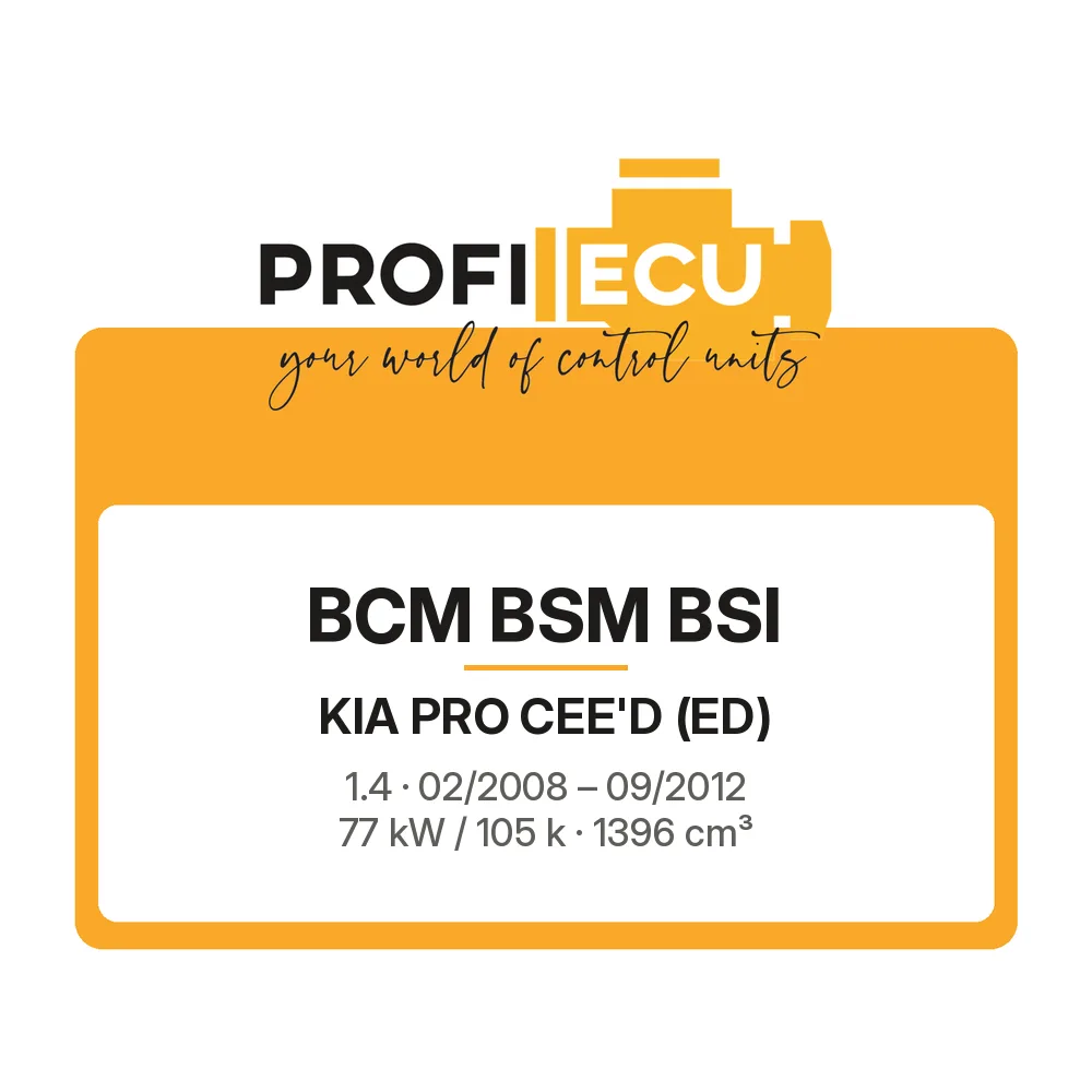 Etiketa ProfiECU: BCM BSM BSI pro Kia PRO CEE'D 1.4 77 kW