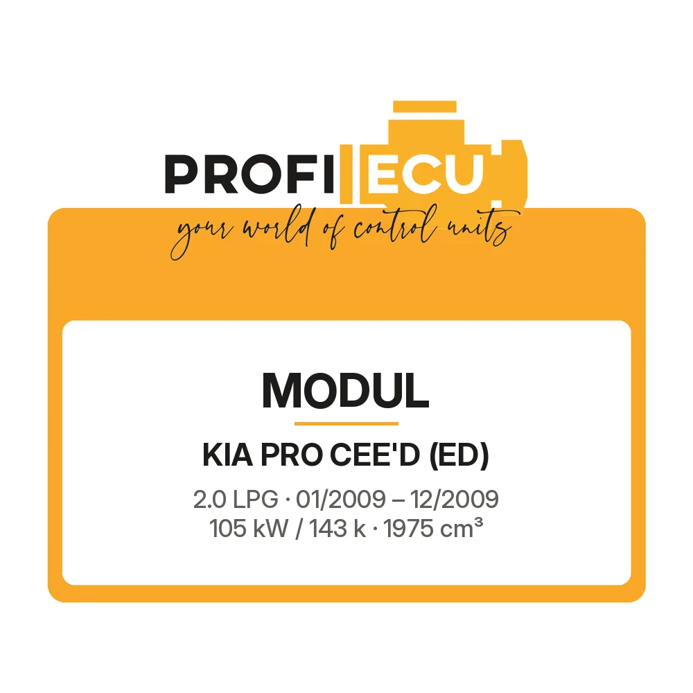 Etiketa ProfiECU: Modul pro Kia PRO CEE'D 2.0 LPG 105 kW
