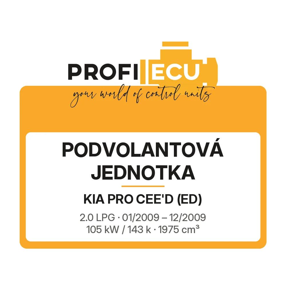 Etiketa ProfiECU: Podvolantová jednotka pro Kia PRO CEE'D 2.0 LPG 105 kW