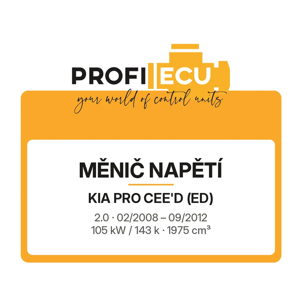 Etiketa ProfiECU: Měnič napětí pro Kia PRO CEE'D 2.0 105 kW