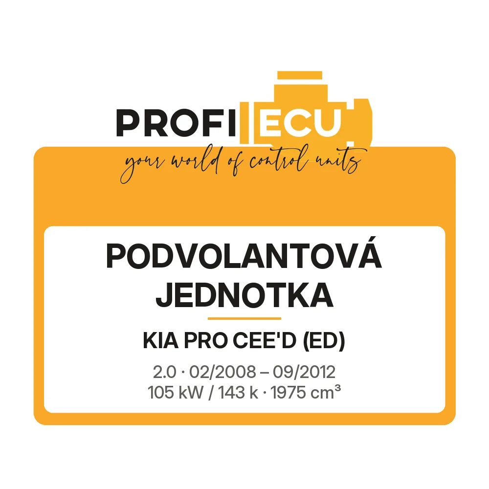 Etiketa ProfiECU: Podvolantová jednotka pro Kia PRO CEE'D 2.0 105 kW