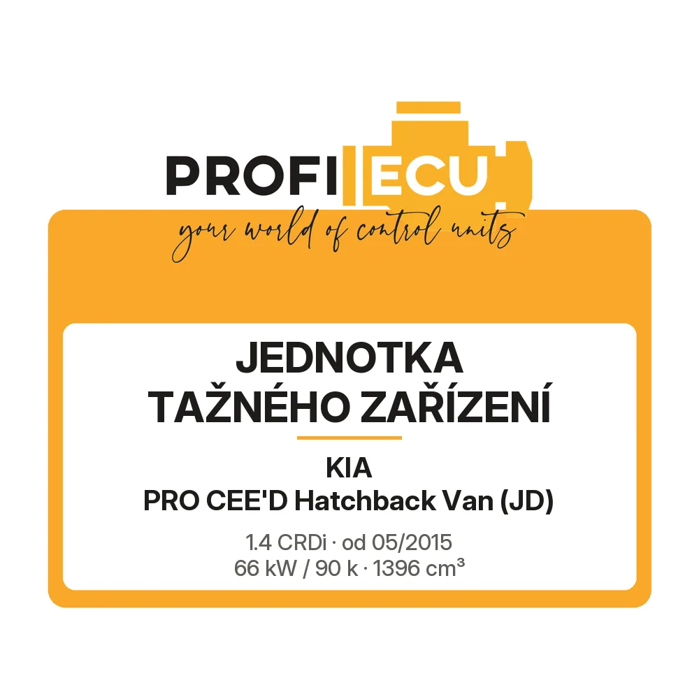 Etiketa ProfiECU: jednotka tažného zařízení pro Kia PRO CEE'D Hatchback Van 1.4 CRDi 66 kW