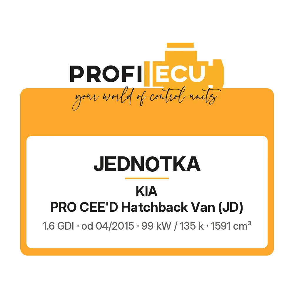 Etiketa ProfiECU: Jednotka pro Kia PRO CEE'D Hatchback Van 1.6 GDI 99 kW