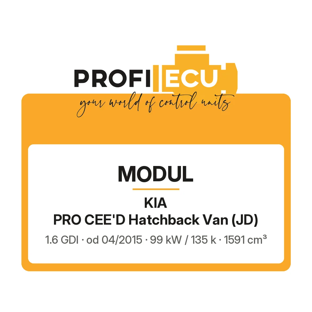 Etiketa ProfiECU: Modul pro Kia PRO CEE'D Hatchback Van 1.6 GDI 99 kW