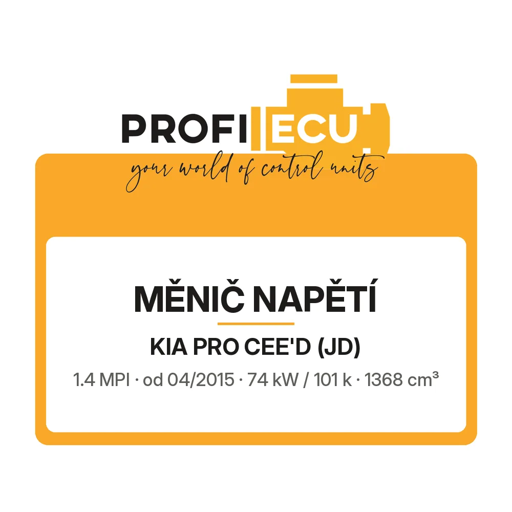 Etiketa ProfiECU: Měnič napětí pro Kia PRO CEE'D 1.4 MPI 74 kW