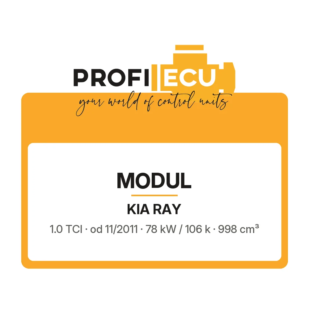 Etiketa ProfiECU: Modul pro Kia RAY 1.0 TCI 78 kW
