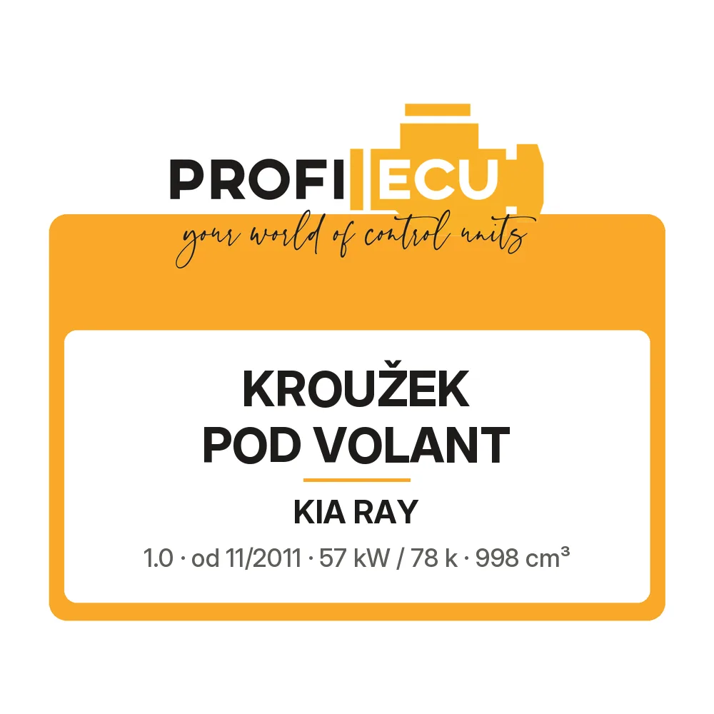 Etiketa ProfiECU: Kroužek pod volant pro Kia RAY 1.0 57 kW