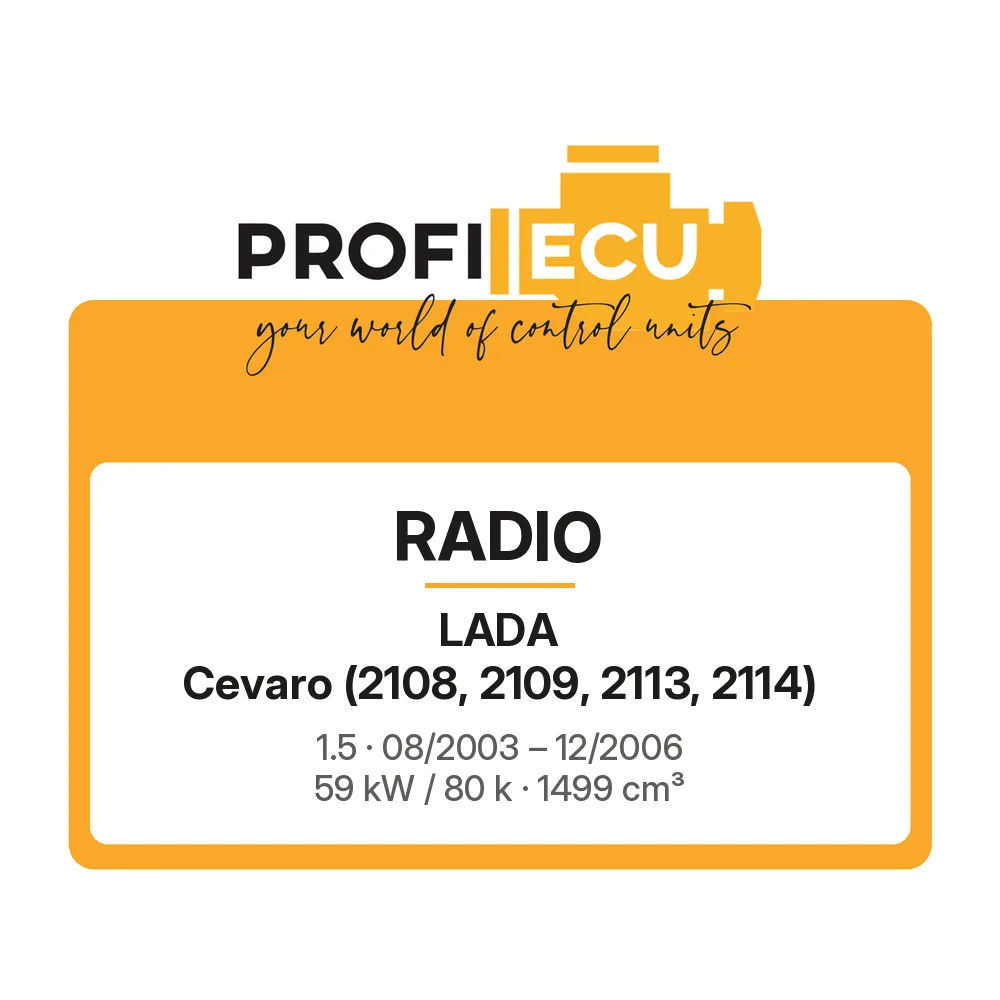 Etiketa ProfiECU: Radio pro Lada Cevaro 1.5 59 kW
