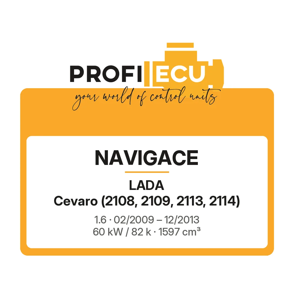 Etiketa ProfiECU: Navigace pro Lada Cevaro 1.6 60 kW