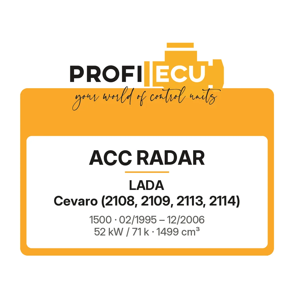 Etiketa ProfiECU: ACC Radar pro Lada Cevaro 1500 52 kW