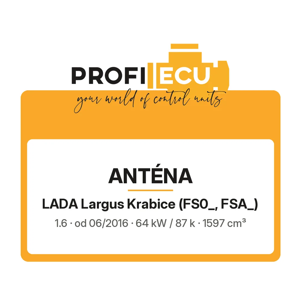 Etiketa ProfiECU: Anténa pro Lada Largus Krabice 1.6 64 kW