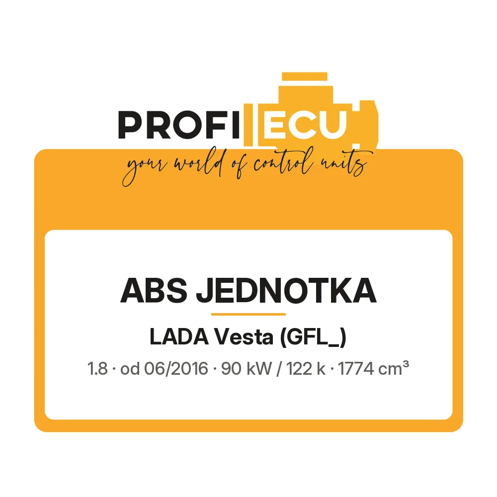 Etiketa ProfiECU: ABS jednotka pro Lada Vesta 1.8 90 kW
